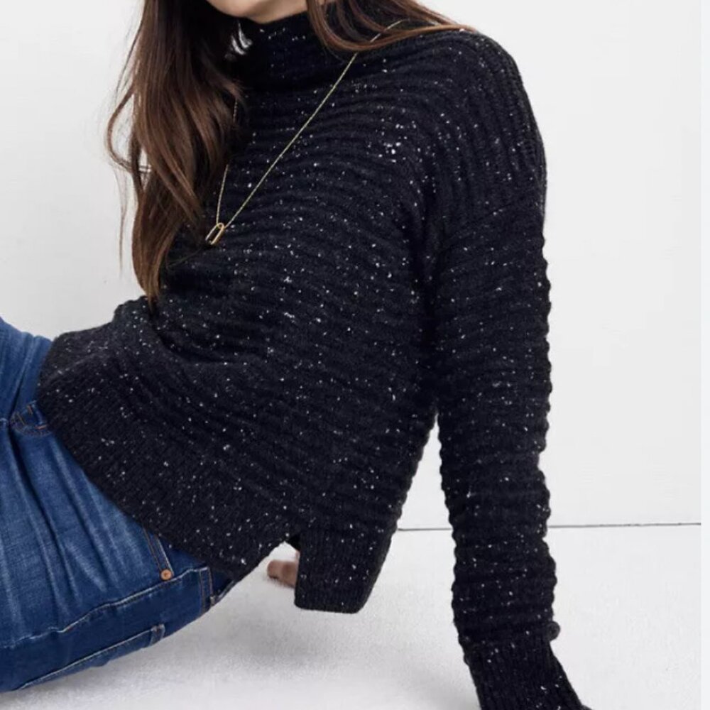Madewell Belmont Donegal Mockneck Sweater - XS